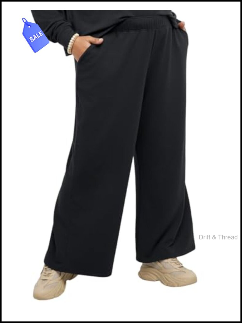 Women's Fleece Flare Leg Sweatpants, 28.5" Inseam, Drawstring Waist, Slant